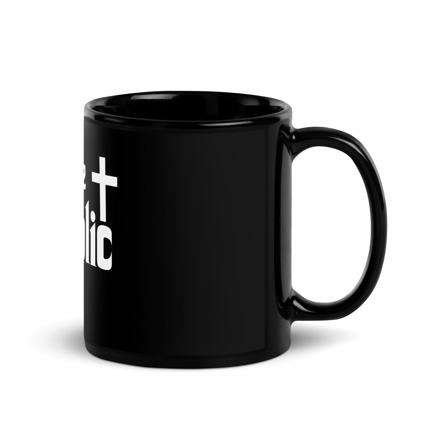 Black Glossy Mug: Westside Catholic Mafia (White Font)
