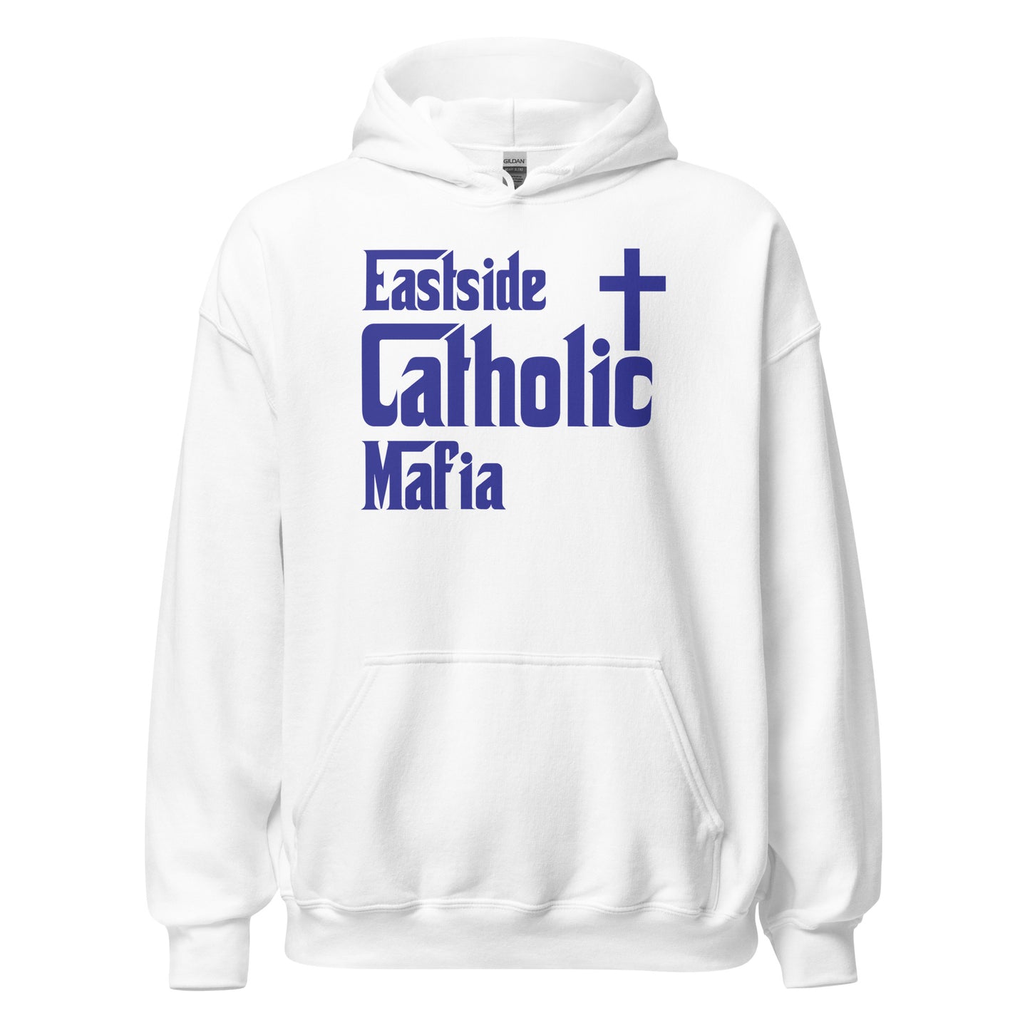 Unisex Hoodie: Eastside Catholic Mafia (Blue Font) Click to explore more colors.